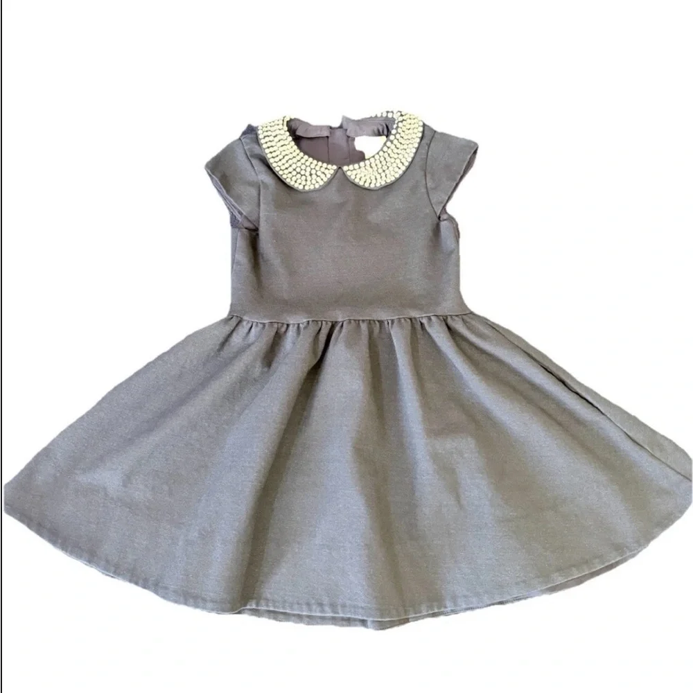Kate Spade New York Peter Pan Rhinestone collar Girls Kimberly Dress size 7 - Picture 2 of 8